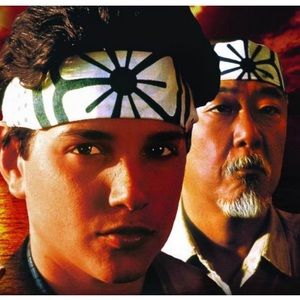 Karate Kid: Daniel San costume with headband and Mr. Miyagi headband